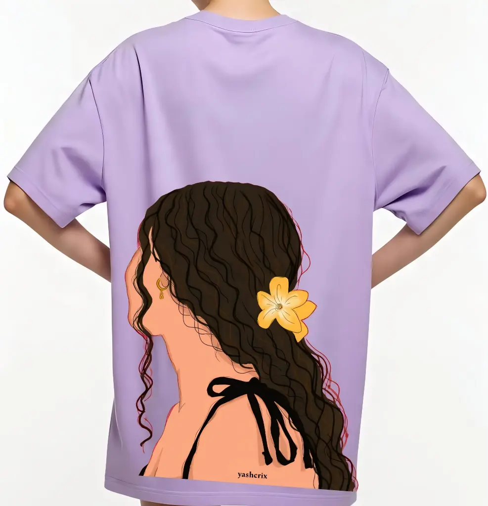 Graphic blue oversized t-shirt (XL)