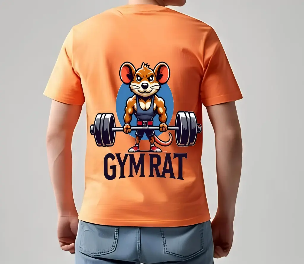 GYMRAT printed orange oversized t-shirt (XL)
