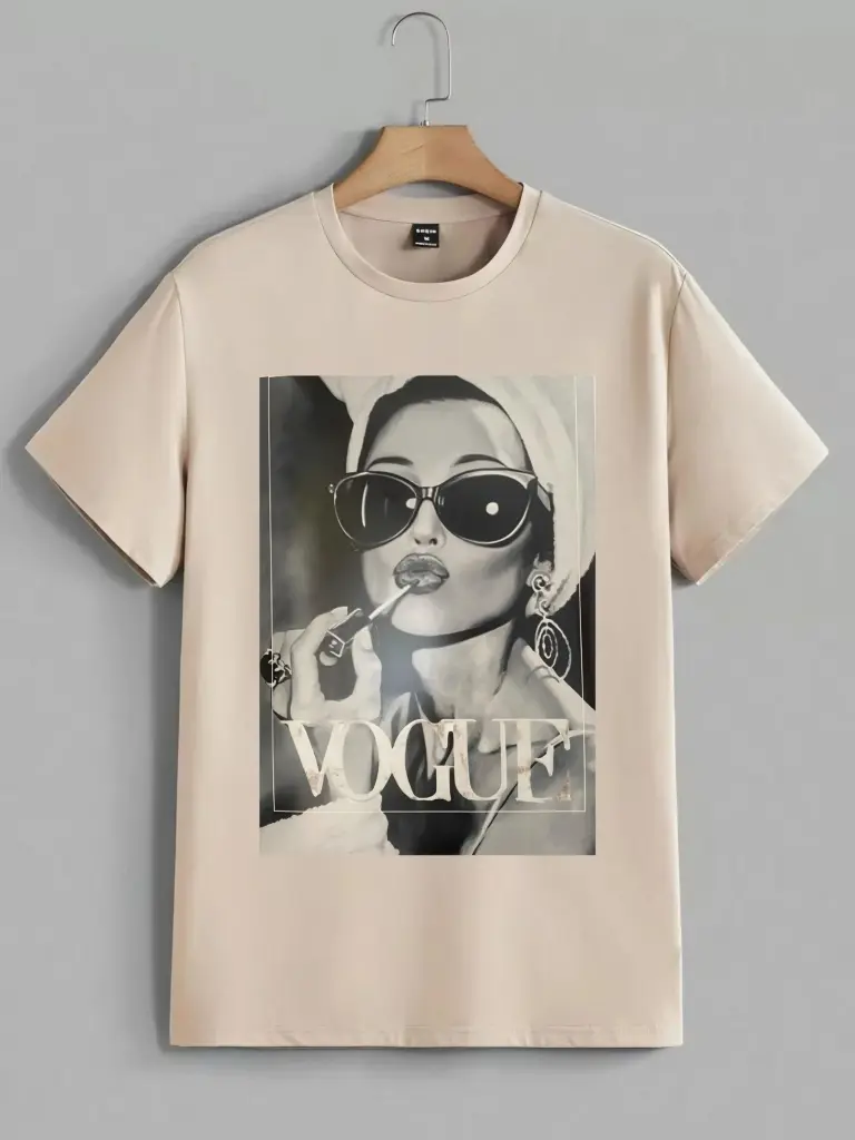 Graphic skin colour oversized t-shirt (XL)