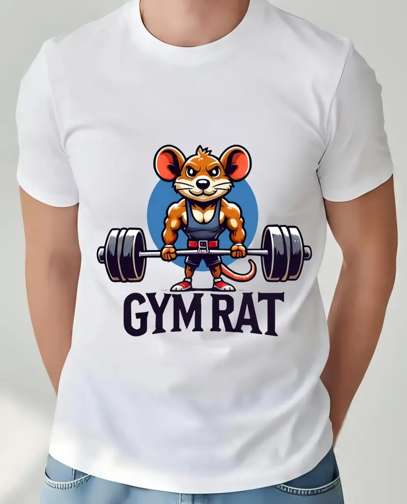 GYMRAT white t-shirt (XL)