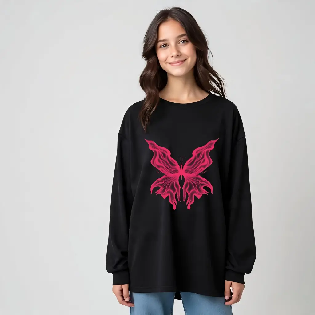 black oversized t-shirt (XL)