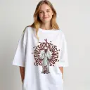 Grahpic white oversized t-shirt