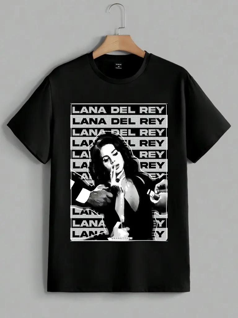 Graphic Black oversized t-shirt (XL)