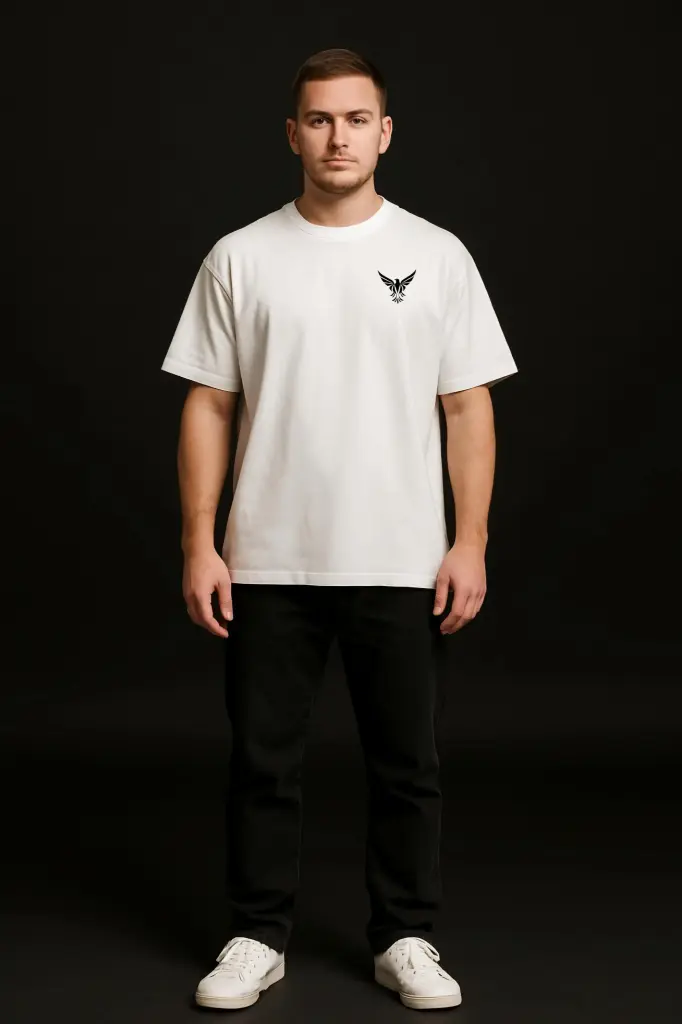 Flower weeluxe white oversized t-shirts  (XL)