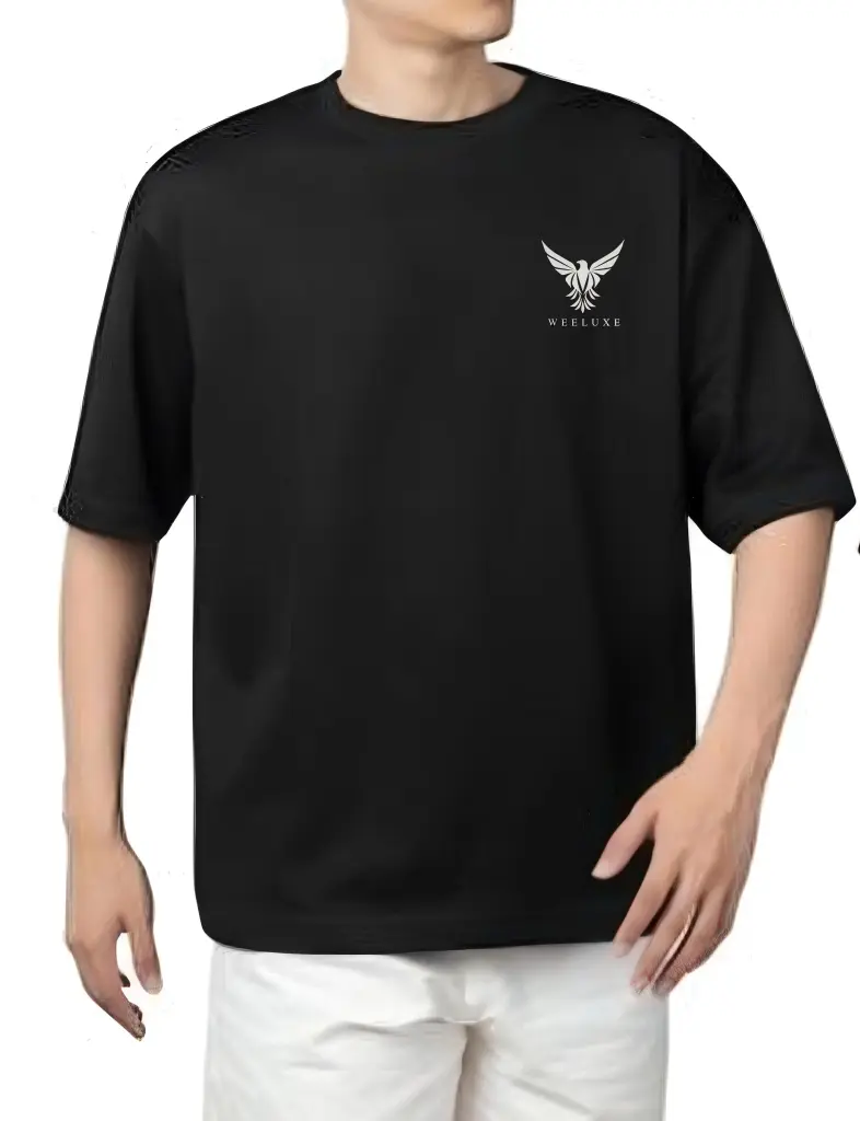 Flowers black oversized t-shirt (XL)