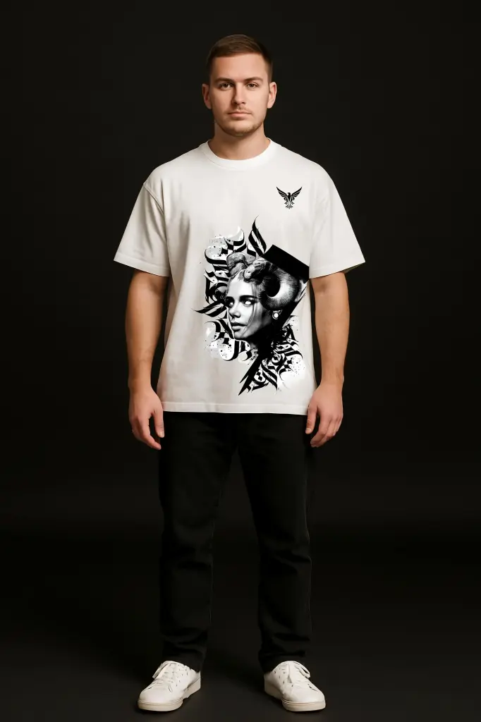 White oversized t-shirt (XL)