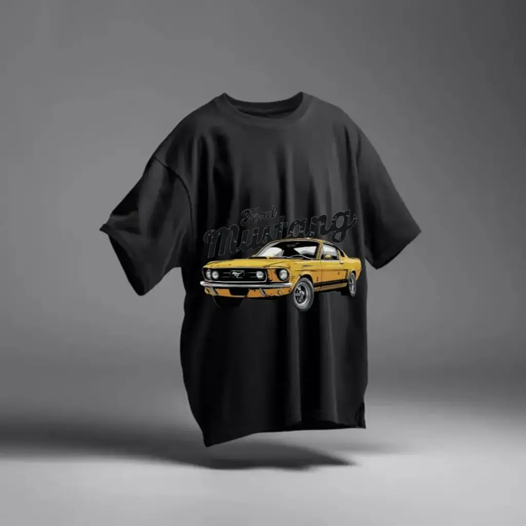 Mustang black oversized t-shirt  (XL)