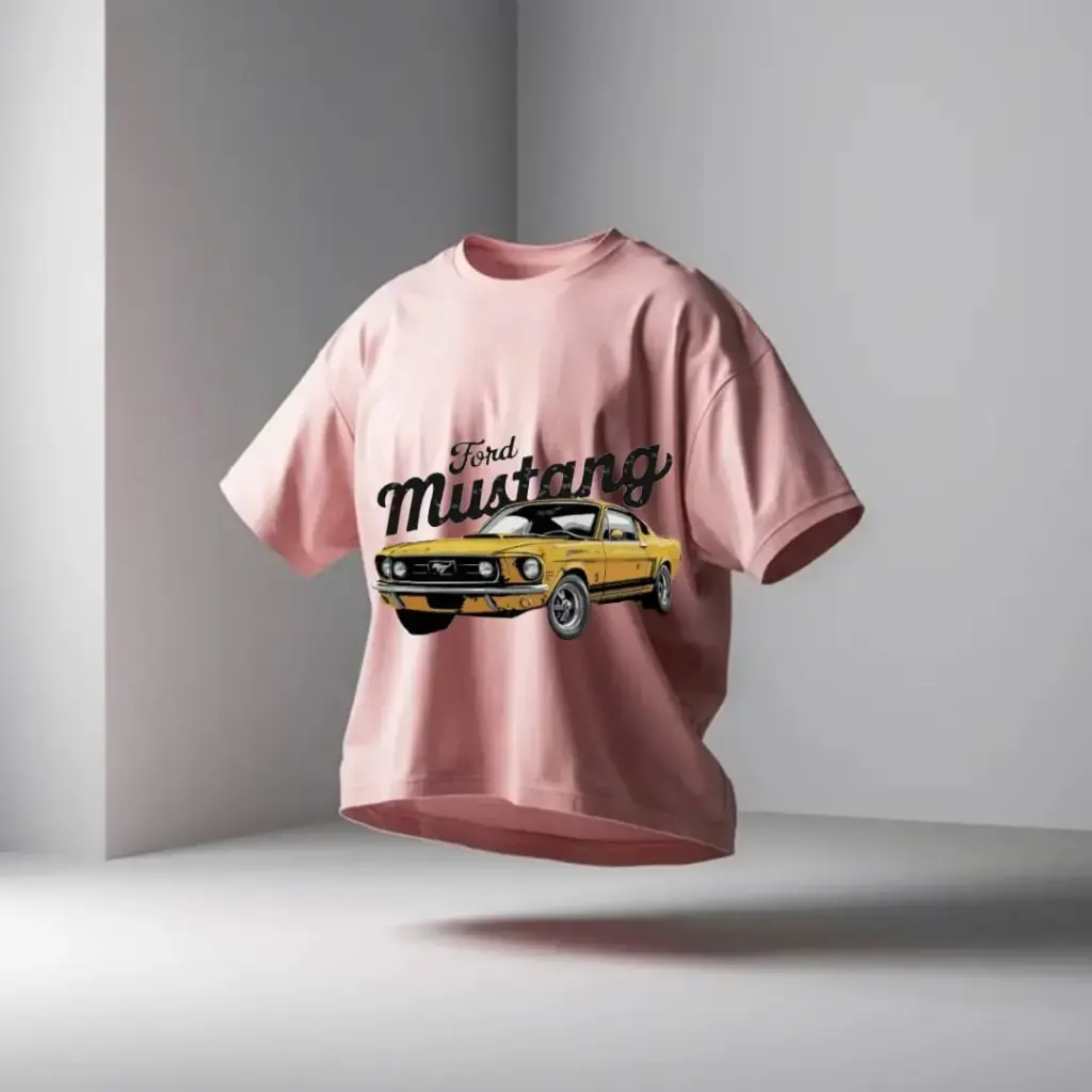 Mustang PInk oversied t-shirt (XL)